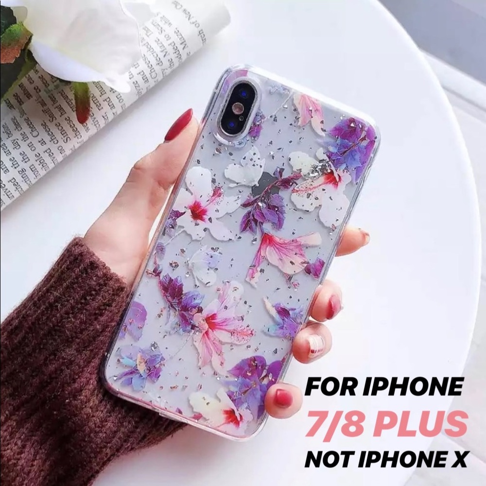 iPhone 7/8 PLUS Glitter TPU Pink Case